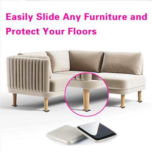 30pcs 1-1/2" Self-Stick Furniture Sliders,Square Small Furniture Sliders for Carpet,Furniture Moving Glides for Furniture-Adhesive Carpet Sliders - size: 30 Pcs 1-1/2" Small Square Self-stick