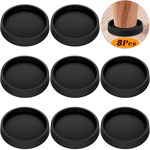 Furniture Leg Coasters 8Pcs Caster Cups 2.5”Non Slip Rubber Pads Hardwood Floors Protectors for Sofa Bed Piano Chair Leg Anti Slide Floor Protector - size: 2.5 inch