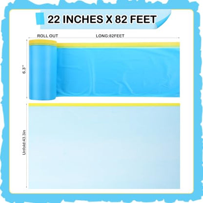8 Roll Pre-Taped Masking Film for Painting 22'' / 43'' x 82' Plastic Sheeting Roll Automotive Painters Masking Tape Film Sheeting Cover for Walls Trim Appliance Furniture Windows(43'' X 82') - size: 43'' X 82'