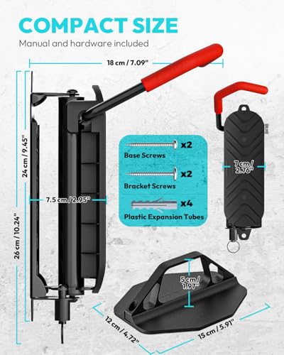 Swivel Bike Wall Mount Bike Rack Garage Organizer, Vertical Bike Hanger for Bicycle Rotating Wall Rack, Easy Installation with Wheel Hook (2 PACK) - size: 2 PACK