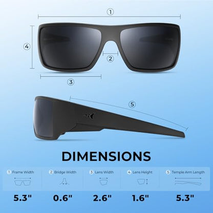 KastKing Iditarod Polarized Sport Sunglasses,PuriVex Protective Lens Coating Fishing Sunglasses For Driving Cycling Running - color: I: Gloss Tal Light Blue Frame, Ice Blue Revo Lens