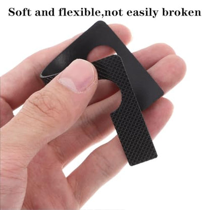 10 PCS Shower Door Hinge Shims Glass Shower Door Hinge Gaskets Anti-Slip Gasket Glass Hinge Replacement Kit Black (Black) - color: Black