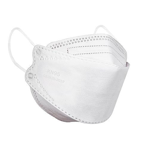 Borje KN95 Face Masks for Adults 50 Pack, 5-Ply White Disposable Face Mask Against PM 2.5 Smoke & Dust, Filtration Efficiency 95% - color: White=50pcs