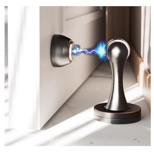 Solid Mental Magnetic Door Stop, Wall Mounted, Oil Rubbed Bronze, 2 Pack - color: Oil Rubbed Bronze