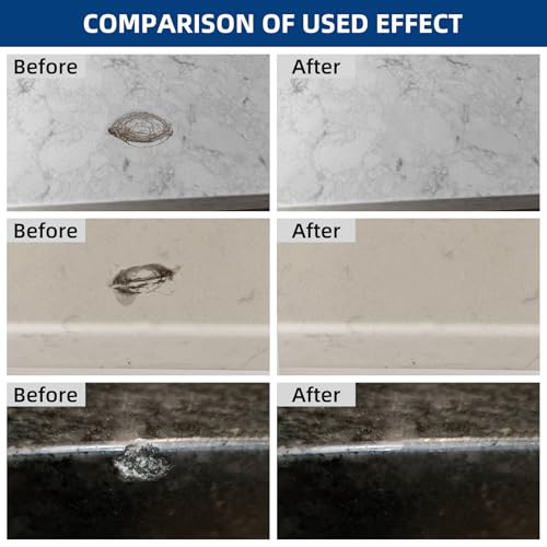 FENFANDAS Tile and Granite Repair Kit, Marble Porcelain Stone and Quartz Countertops Repair Kit for Chips Dents Cracks Holes Scratch, Fix Chipped Edges Corners, Reattaches Missing Pieces