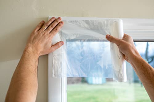 Duck MAX Strength Window Insulation Kit, Winter Window Seal Kit Fits up to 10 Windows, Heavy Duty Shrink Film Cuts to Size for Easy Indoor Installation, Window Tape Included,62 In. x 420 In., Clear - size: Standard Window - 10 Pack