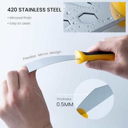 VOOMEY Putty Knife Set, Drywall Knife,6PCS 420 Stainless Steel Paint Scraper Tools, Metal Scraper, Used for Renovating Old Walls, Applying Putty, Removing Wallpaper, Etc
