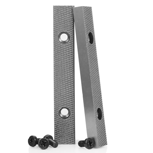 Forward 6 Inch Replacement Steel Jaw Plates (1 Pair) and Screws for DT150B Multipurpose Vise - size: 6 Inch-DT150B
