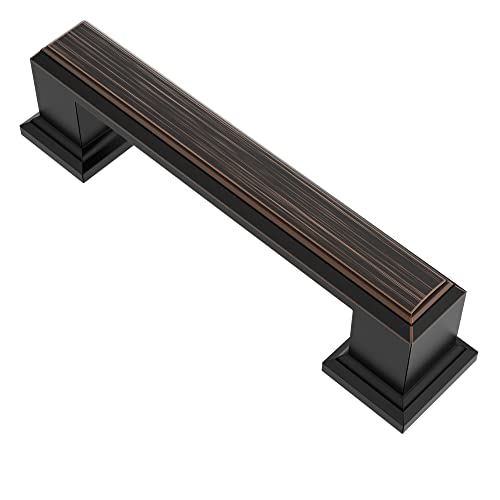 Alzassbg 10 Pack Oil Rubbed Bronze Cabinet Pulls, 3 Inch(76mm) Hole Center Cabinet Handles Kitchen Pulls for Cabinets and Drawer AL3071ORB - color: Oil Rubbed Bronze, size: 3" Hole Center