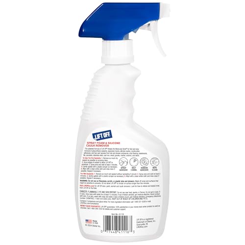 Motsenbocker's Lift Off 41116-6PK 16-Ounce Spray Foam and Silicone Caulk Remover Spray Safe on Showers, Construction Adhesives, Stainless Steel, Ceramic Water-Based, Pack of 6 - size: Pack of 6