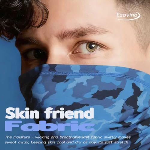 Ezovino Neck Gaiter Face Mask,Sun Cooling Scarf,Balaclava Bandana Cover for Men Women - color: Multicoloured 08