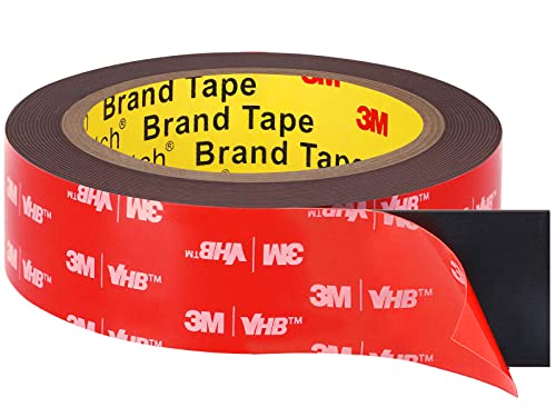 Double Sided Tape Heavy Duty, Mounting Tape, Waterproof Foam Tape, 16.4FT Length, 0.94 Inch Width for Car, LED Strip Lights, Home Decor, Office Decor, Made of 3M VHB Tape - size: 16.4FT