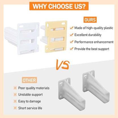 2 Set RV H307 Drawer Slide Socket Set - Adjustable 2-1/8" x 1-3/4" Rear Back Plate, Drawer Slide Brackets - color: 2 pc H307 Drawer Slide Socket Set