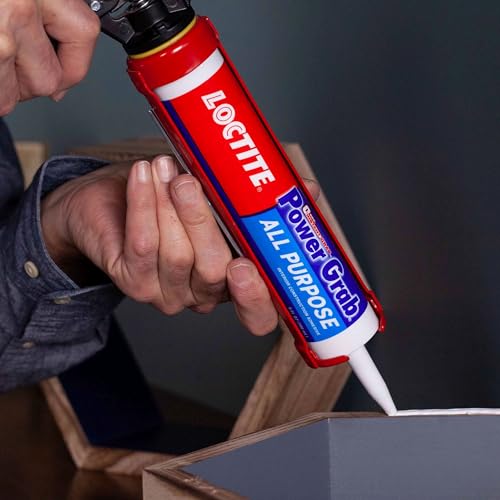 Loctite Power Grab Express All Purpose Construction Adhesive, 9 fl oz Cartridge, 1 Pack - Versatile Construction Glue for Cement, Tile, Wall & More - size: 1 Pack, style: 9 fl oz