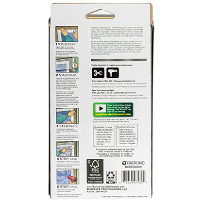 Duck MAX Strength Window Insulation Kit, Winter Window Seal Kit Fits up to 5 Windows, Heavy Duty Shrink Film Cuts to Size for Easy Indoor Installation, Window Tape Included,62 in. x 210 in., Clear - size: Standard Window - 30 Pack