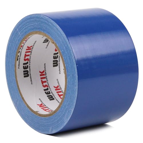 WELSTIK Waterproof Blue Duct Tape Heavy Duty, for Photographers,Repairs, DIY, Crafts, No Residue, Tear by Hand, 3" x 30 yd - color: Blue