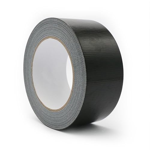 Multi Purpose Black Duct Tape 2 Inch X 33 Yards, Heavy Duty Strong Adhesive Tape, No Residue, Waterproof All Weather, Tear by Hand, Industrial Repairs - color: Black, size: 2 Inches x 33 Yards