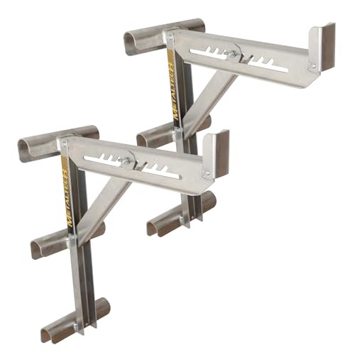 Metaltech Jobsite Series 3-Rung Ladder Jack 2-Pack E-LJ30P, Aluminum Jack for Scaffolding Extensions and Work Platforms, Scaffold, Masonry, Painting, and Roofing Tool for Job Site and Home Improvement - size: 2 Unit 3 Rung