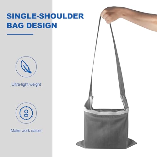 13 x 14 Inch Anti-static Cleanroom Crossbody Tool Bag,Storage Bag for Work & Travel（Grey） - color: Grey