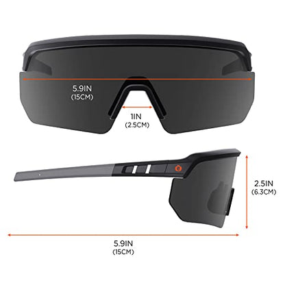 Ergodyne Skullerz AEGIR Anti Scratch Safety Glasses, Anti-Fog, ANSI z87.1 - color: Smoke Lens