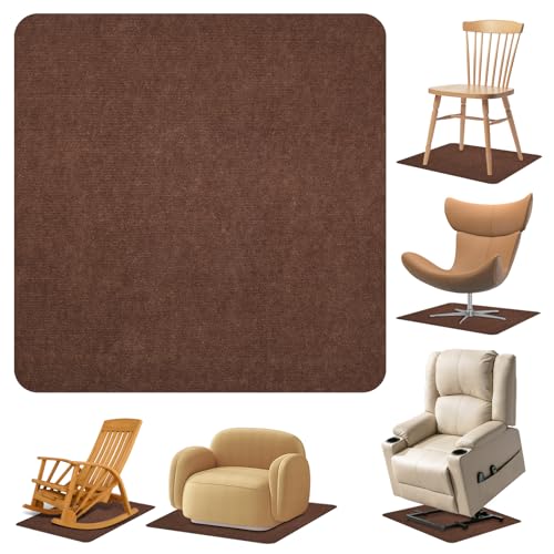 Recliner Pads for Hardwood Floors, Non Slip Recliner Grippers, Furniture Pads Floor Mats for Carpet, Anti Slide Office Chair Mat for Floor Protector, 35"x35" (1 Pack Brown - color: Brown, size: 35"x35"-1pack