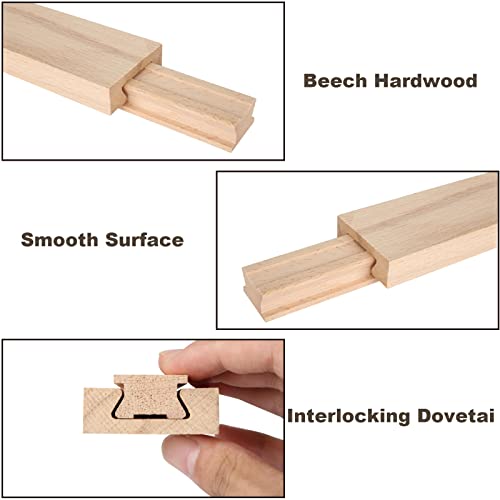 6 PCS 35cm/13.78Inch Wooden Drawer Slides Bottom Mount, Classic Traditional Wood Center Guide Track Bottom Mount with Slide Glides, Replacement Inforcement Part for Drawer - size: 13.8in-6PCS