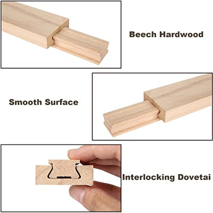 6 PCS 35cm/13.78Inch Wooden Drawer Slides Bottom Mount, Classic Traditional Wood Center Guide Track Bottom Mount with Slide Glides, Replacement Inforcement Part for Drawer - size: 13.8in-6PCS