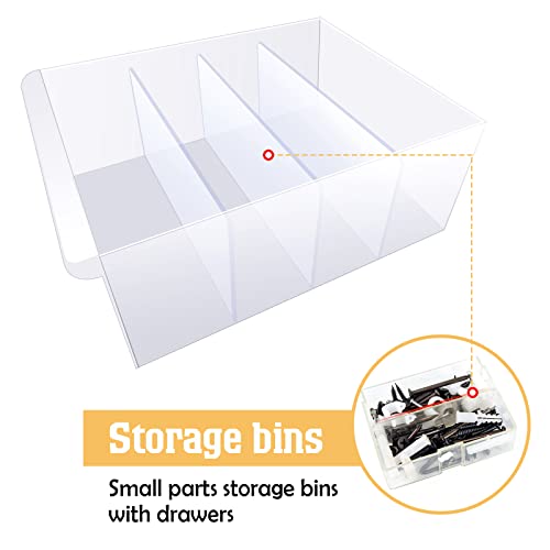 Yookeer 16 Pack 4.25 x 2 in Drawer Dividers for Plastic Storage Bins Storage Hardware Cabinet Dividers for Teacher Toolbox, Small Parts Organizer, Screw Organizer