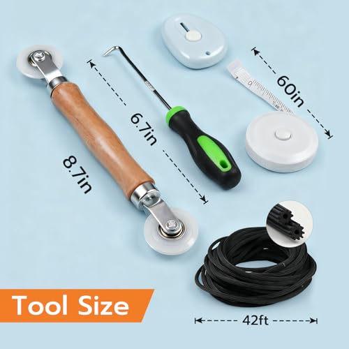 Window Screen Repair Kit, 59"x106" Fiberglass Window Screens for House Windows, Washable Screen Replacement with Rolling Tool Spline Cutter Tape Measure for Windows Patio or Sliding Screen Door - size: 59" x 106"