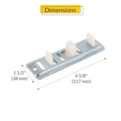 8-209-4 Bypass Floor Guide Adjustable Gray - Pack of 4