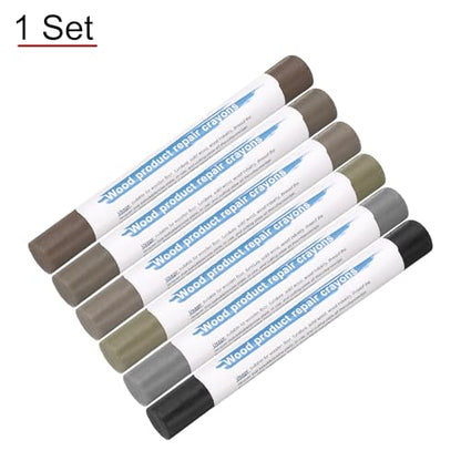 HARFINGTON Wood Filler Sticks 6 Colors Wooden Wax Touch Up Furniture Repair Crayons for French Gray, Black, Gray Cloth, Gray1, Gray2, Gray Oak - color: French Gray Series