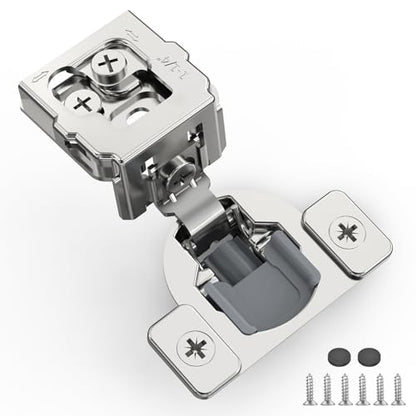 20 Pack 1 1/4" Overlay 3D Soft Close Hinges for Face Frame Kitchen Cabinet, 3 Way Adjust, Self Closing Concealed Cabinet Hinges-105 Degree - size: 1-1/4 inch Overlay