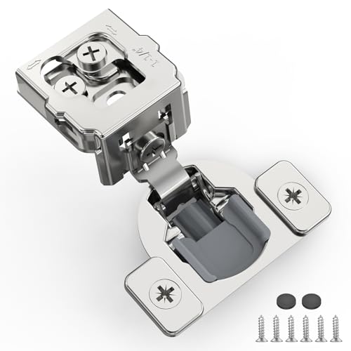 20 Pack 1 1/4" Overlay 3D Soft Close Hinges for Face Frame Kitchen Cabinet, 3 Way Adjust, Self Closing Concealed Cabinet Hinges-105 Degree - size: 1-1/4 inch Overlay