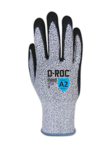 MAGID D-ROC ANSI A2 Sandy Nitrile Coated 13-Gauge Hyperon Work Gloves, 1 Pair, Size 10/XL, GPD700 - size: 8/M, style: 72 Pair