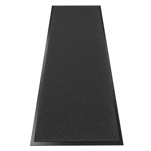Front Door Mat Outside Entrance, 72" x 24" Doormat Outdoor Indoor Entrance, Non Slip Indoor Mats for Entryway, Heavy Duty Waterproof Low Profile Welcome Mat for Entry, Patio, High Traffic Areas - color: Black Mesh, size: 72" x 24"