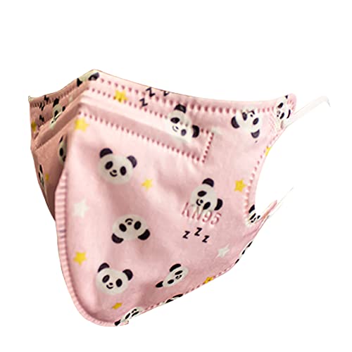 Disposable Safety Mask 5 Ply Protection Face Mask for Kids 20 pcs (Kids Panda Pink) - color: Kids Panda Pink