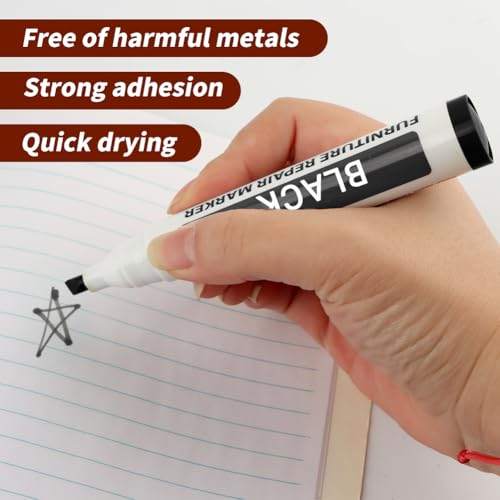 Paint Fix Marker Pen, Paint Fix Filler Pen for Wood Floor Home Touch Up, Wood Furniture Scratch Repair Touch Up Pen, Recolour Marker for Hides Nicks Paint-Fix Stains, Scratches