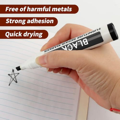 Paint Fix Marker Pen, Paint Fix Filler Pen for Wood Floor Home Touch Up, Wood Furniture Scratch Repair Touch Up Pen, Recolour Marker for Hides Nicks Paint-Fix Stains, Scratches