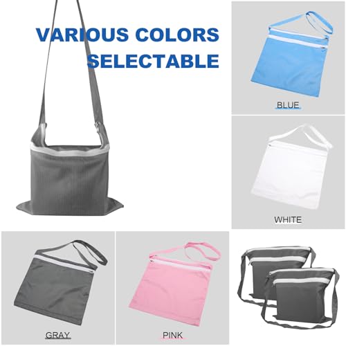 13 x 14 Inch Anti-static Cleanroom Crossbody Tool Bag,Storage Bag for Work & Travel（Grey） - color: Grey