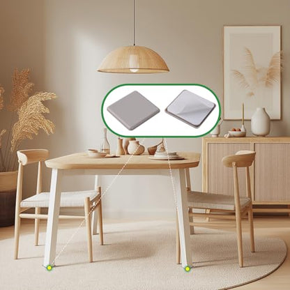 Furniture Sliders,50mm Square Table and Chair Leg Sliding Pad for Easy Moving on Carpet Hardwood (16pcs) - size: 50mm,Square
