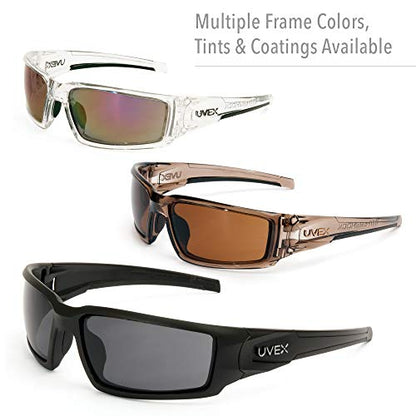 Honeywell Uvex Hypershock Safety Glasses, Black Fame with Espresso Polarized Lens & Anti-Scratch Hardcoat (S2949)