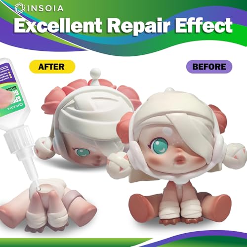 Silicone Glue, 20g Clear Super Glue for Silicone Repair Quick Fix Silicones Adhesive Heavy Duty Strong Crazy Instant Glue for Bonding Model, Toys, TPR, TPU, DIY Crafts and More - size: 20 Grams * 1 Pack, style: Silicone Glue