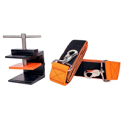 Guardian 10808 Ladder Stability Anchor | Includes Two 4 Foot Straps | OSHA Compliant | Aluminum | Black