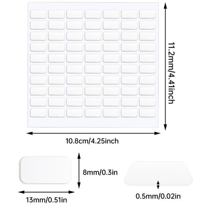 JANYUN 280 Pcs Mounting Putty, Double Sided Sticky Dots Removable Poster Putty Clear Sticky Tack for Wall Hanging Pictures Baloon Crafts No Trace Adhesive Sticky Putty for Home Office Decor (13 x8 mm) - size: 13x8mm Square 280pcs