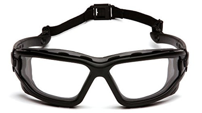 PYRAMEX I-Force Sporty Dual Pane Anti-Fog Goggle, Black Frame/Clear Anti-Fog Lens - color: Clear H2x Anti-fog Lens/ Black Frame