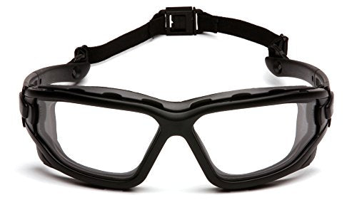 PYRAMEX I-Force Sporty Dual Pane Anti-Fog Goggle, Black Frame/Clear Anti-Fog Lens - color: Clear H2x Anti-fog Lens/ Black Frame