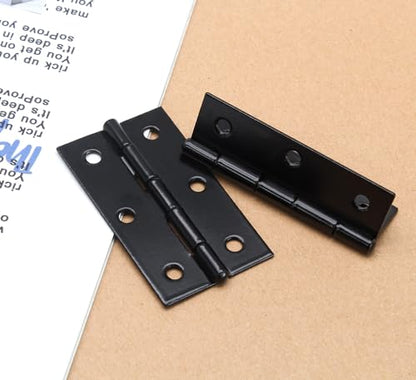 Murtenze 6 Pack 2.5 Inch Door Hinges, Black Butt Hinges with Mounting Screws - color: Black, size: 2.5 Inch - 6PCS