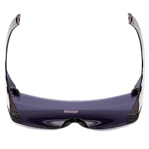 Calabria 3000 Fitover Safety Glasses with Uni-Lens – [Smoke Grey USA] Wrap Around Eye Protection | Anti-Fog Scratch Resistant | Protective Eyewear - color: Smoke Grey Usa