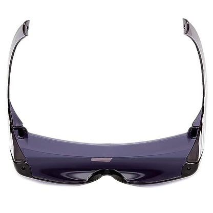 Calabria 3000 Fitover Safety Glasses with Uni-Lens – [Smoke Grey USA] Wrap Around Eye Protection | Anti-Fog Scratch Resistant | Protective Eyewear - color: Smoke Grey Usa