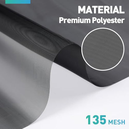 Window Screen,135Mesh High Density Dust and Pollen Filtration Anti-Allergy Window Screen Mesh,37.4IN x 16.4FT Polyester Screen Replacement Repair Kit for Window, Door,Patio,Porch - size: 135mesh